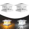 4x4 Solar Post Cap Lights Fence Deck Post Lights Outdoor Solar Powered Waterproof with Two Light Modes Warm&Cool White for Garden Patio Decor