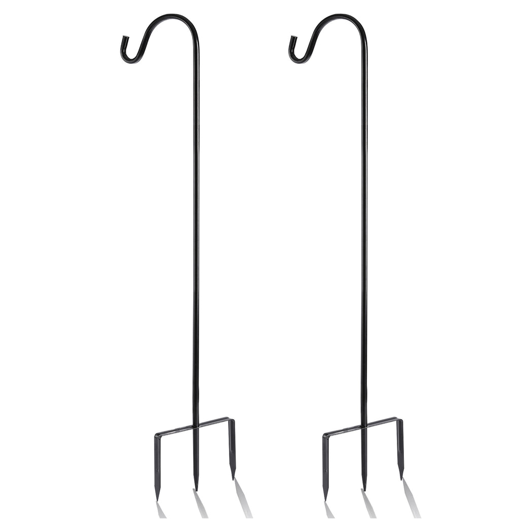 Shepherd Hook 48 inch 1/2 inch Thick Use at Weddings, Hanging Solar Lights, Lanterns, Bird Feeders, Metal Hanger Hook. U.S. Patent.