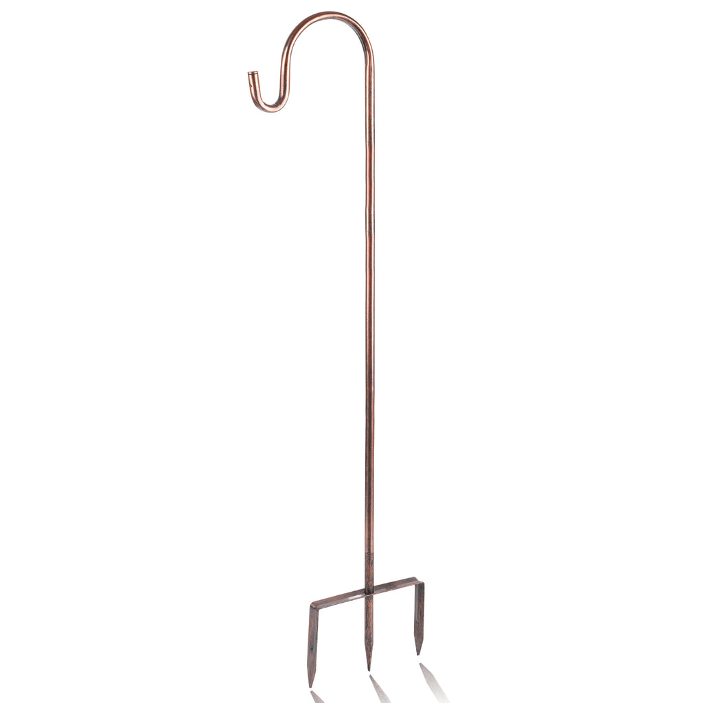 Shepherd Hook 48 inch 1/2 inch Thick Use at Weddings, Hanging Solar Lights, Lanterns, Bird Feeders, Metal Hanger Hook. U.S. Patent.