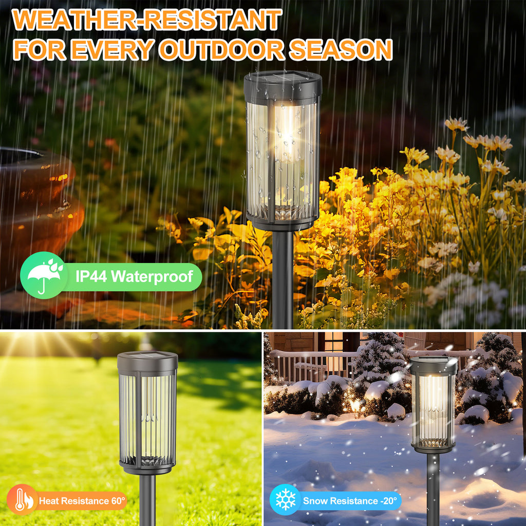 Solar Lights for Outside Walkway Pathway Yard Garden Lawn Outdoor Waterproof Decorative Contemporary Landscape Lighting