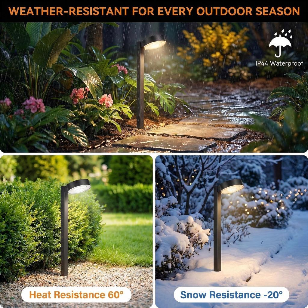 Solar Pathway Lights with Warm White/Neutral White/Cool White, Automatic Dusk to Dawn Outdoor Solar Garden Lights for Yard, Lawn, Walkway & Landscape