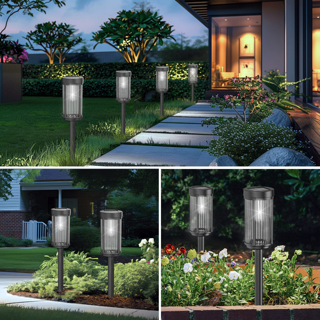 Solar Lights for Outside Walkway Pathway Yard Garden Lawn Outdoor Waterproof Decorative Contemporary Landscape Lighting