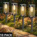 Solar Pathway Lights Outdoor, Waterproof LED Solar Garden Lights with Warm White Glow, Dusk to Dawn Automatic Landscape Lighting for Yard, Lawn, Walkway