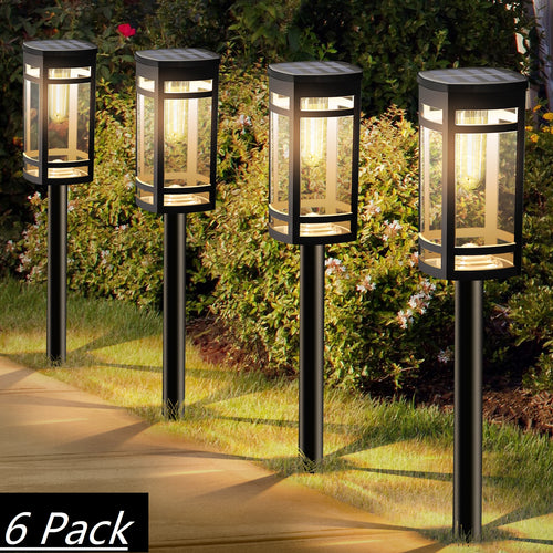 Solar Lights Outdoor Waterproof for Garden Pathway Walkway Yard Lawn Decorative Landscape Lighting.(Warm White)