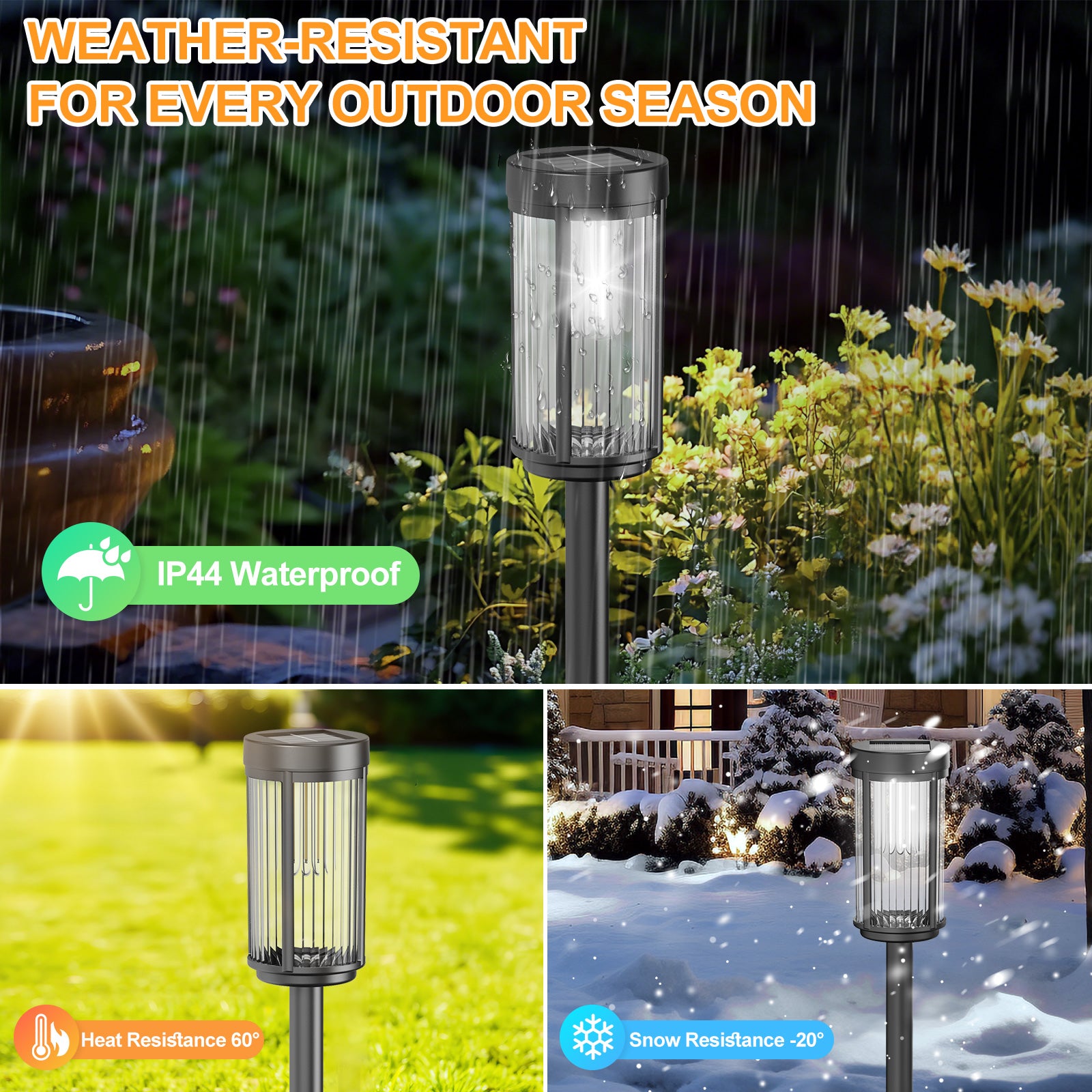 Solar Lights for Outside Walkway Pathway Yard Garden Lawn Outdoor Waterproof Decorative Contemporary Landscape Lighting