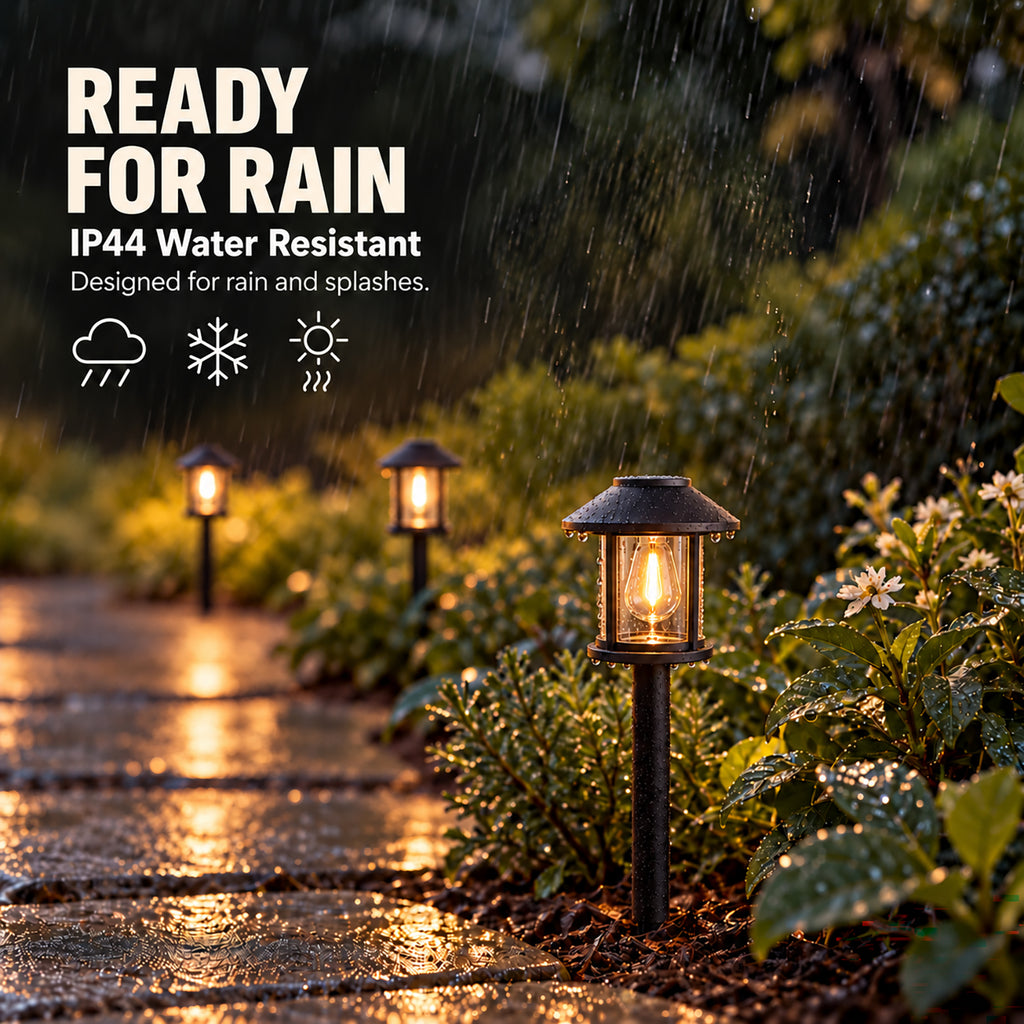 12 Pack Solar Lights Outdoor Waterproof for Pathway Garden Yard Lawn Walkway, Driveway & Patio, Landscape Stake Lights, Auto On/Off, Warm White.