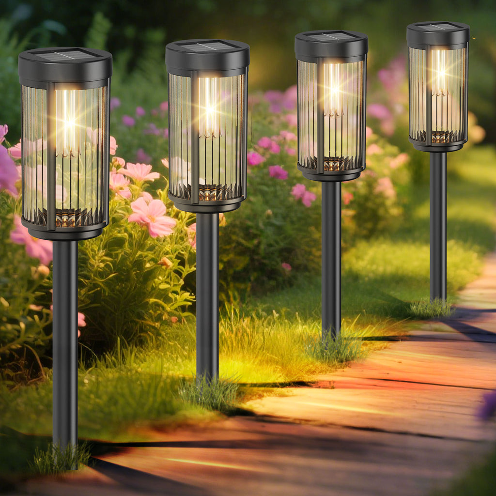 Solar Lights for Outside Walkway Pathway Yard Garden Lawn Outdoor Waterproof Decorative Contemporary Landscape Lighting