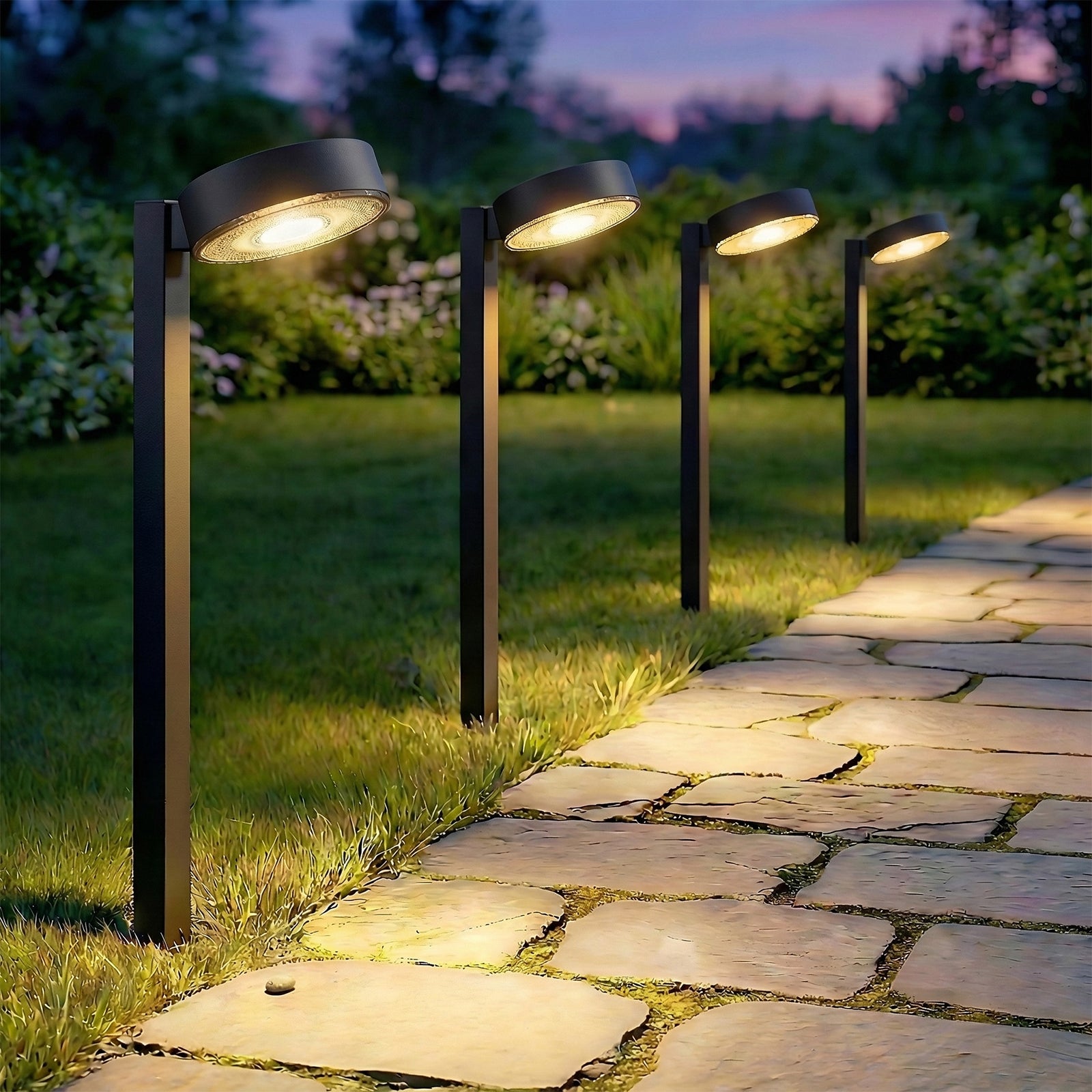 Solar Pathway Lights with Warm White/Neutral White/Cool White, Automatic Dusk to Dawn Outdoor Solar Garden Lights for Yard, Lawn, Walkway & Landscape