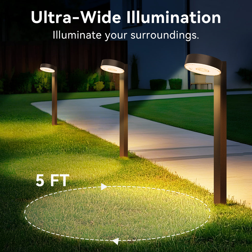 Solar Pathway Lights with Warm White/Neutral White/Cool White, Automatic Dusk to Dawn Outdoor Solar Garden Lights for Yard, Lawn, Walkway & Landscape